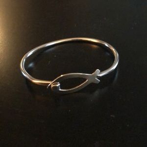 Sterling silver Fish cuff bracelet